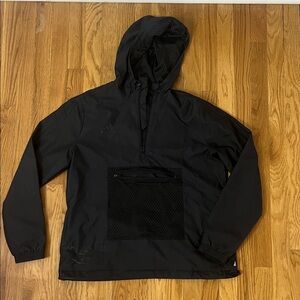 Adidas Black Windbreaker with Hood